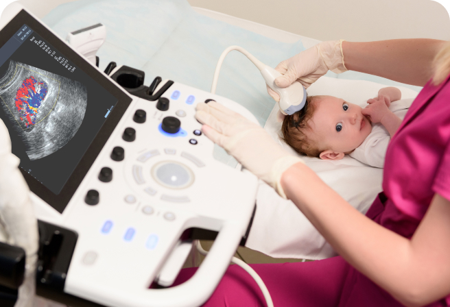 Ультразвуковая допплерография в стоматологии. Обследование ребенка УЗДГ. Фото ультразвук младенца. Узи черемушки